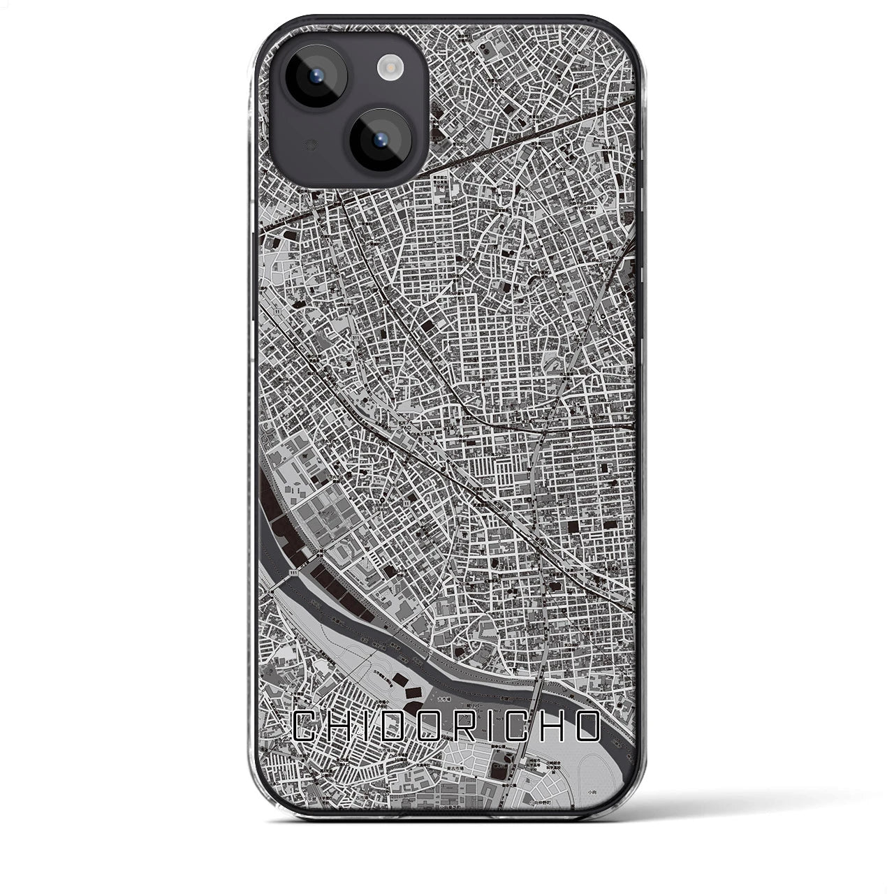 【千鳥町(東京都)】地図柄iPhoneケース(クリアタイプ)