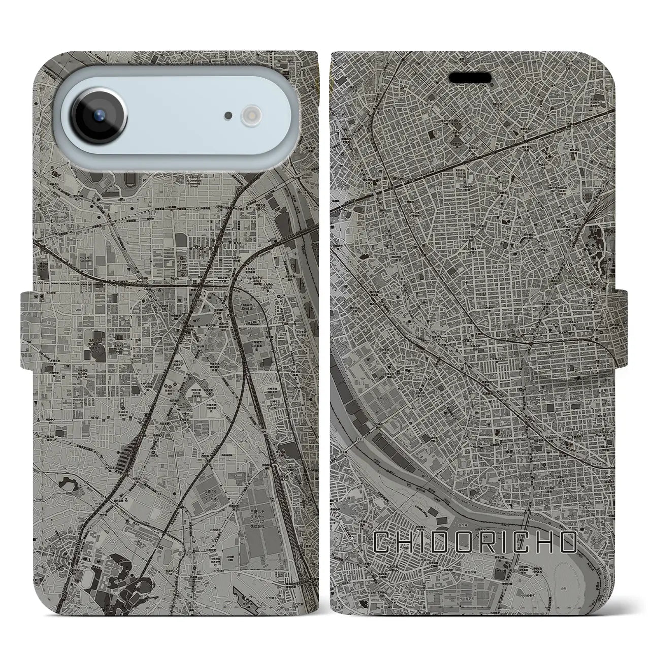 【千鳥町(東京都)】地図柄iPhoneケース(手帳タイプ)