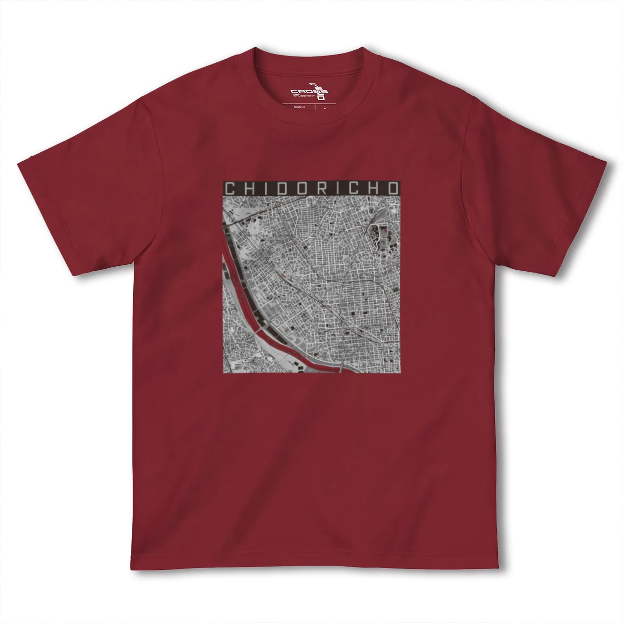 【千鳥町(東京都)】地図柄ヘビーウェイトTシャツ
