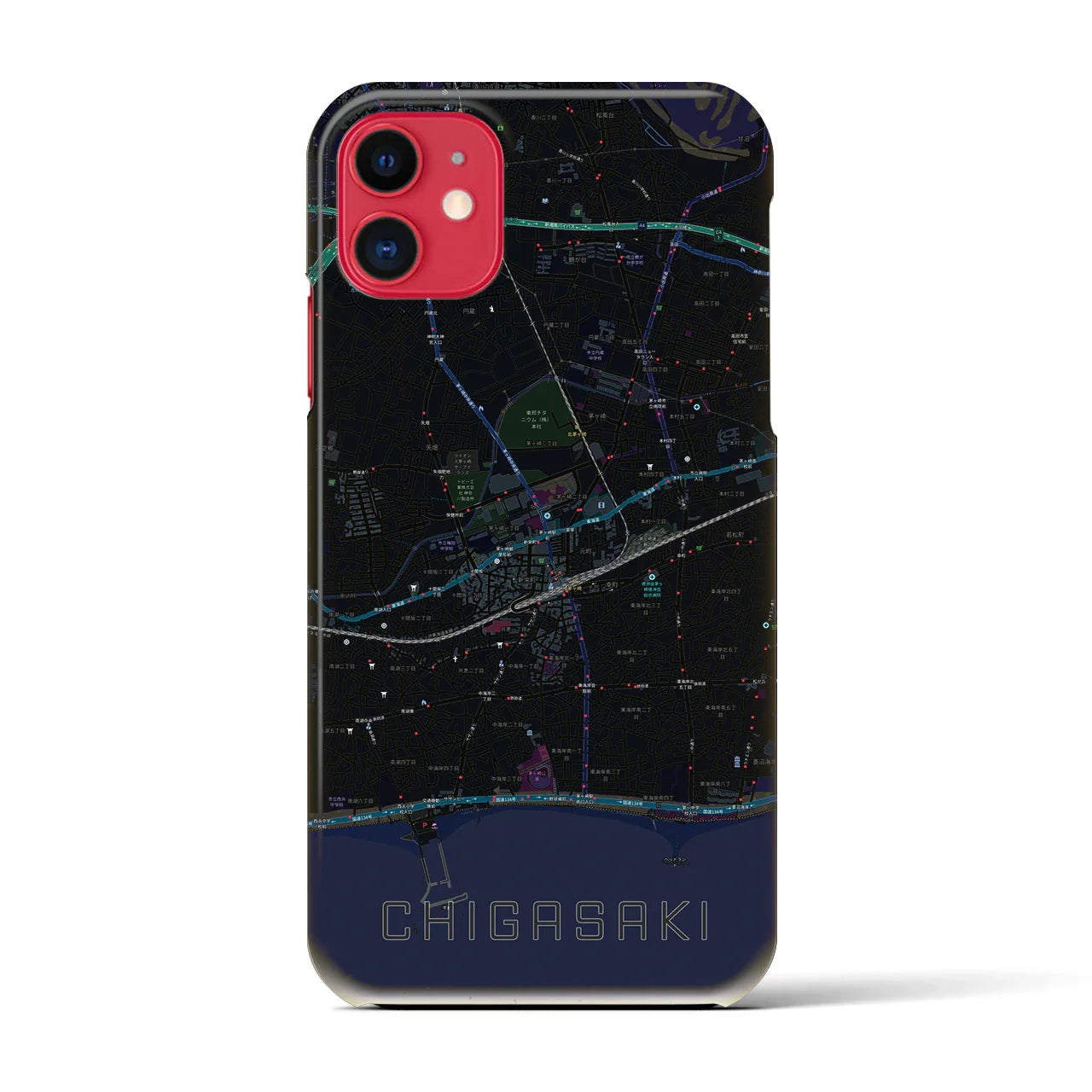 【茅ヶ崎2(神奈川県)】地図柄iPhoneケース(バックカバータイプ)