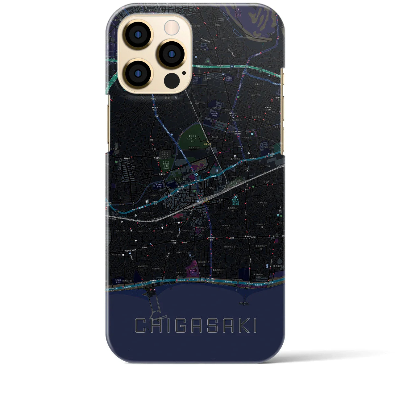 【茅ヶ崎2(神奈川県)】地図柄iPhoneケース(バックカバータイプ)