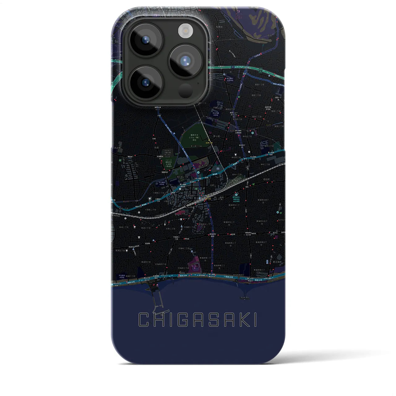 【茅ヶ崎2(神奈川県)】地図柄iPhoneケース(バックカバータイプ)