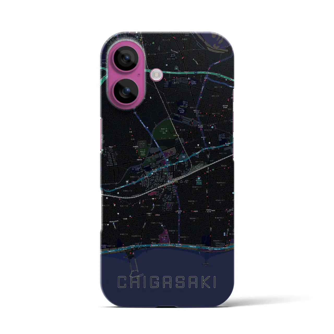 【茅ヶ崎2(神奈川県)】地図柄iPhoneケース(バックカバータイプ)