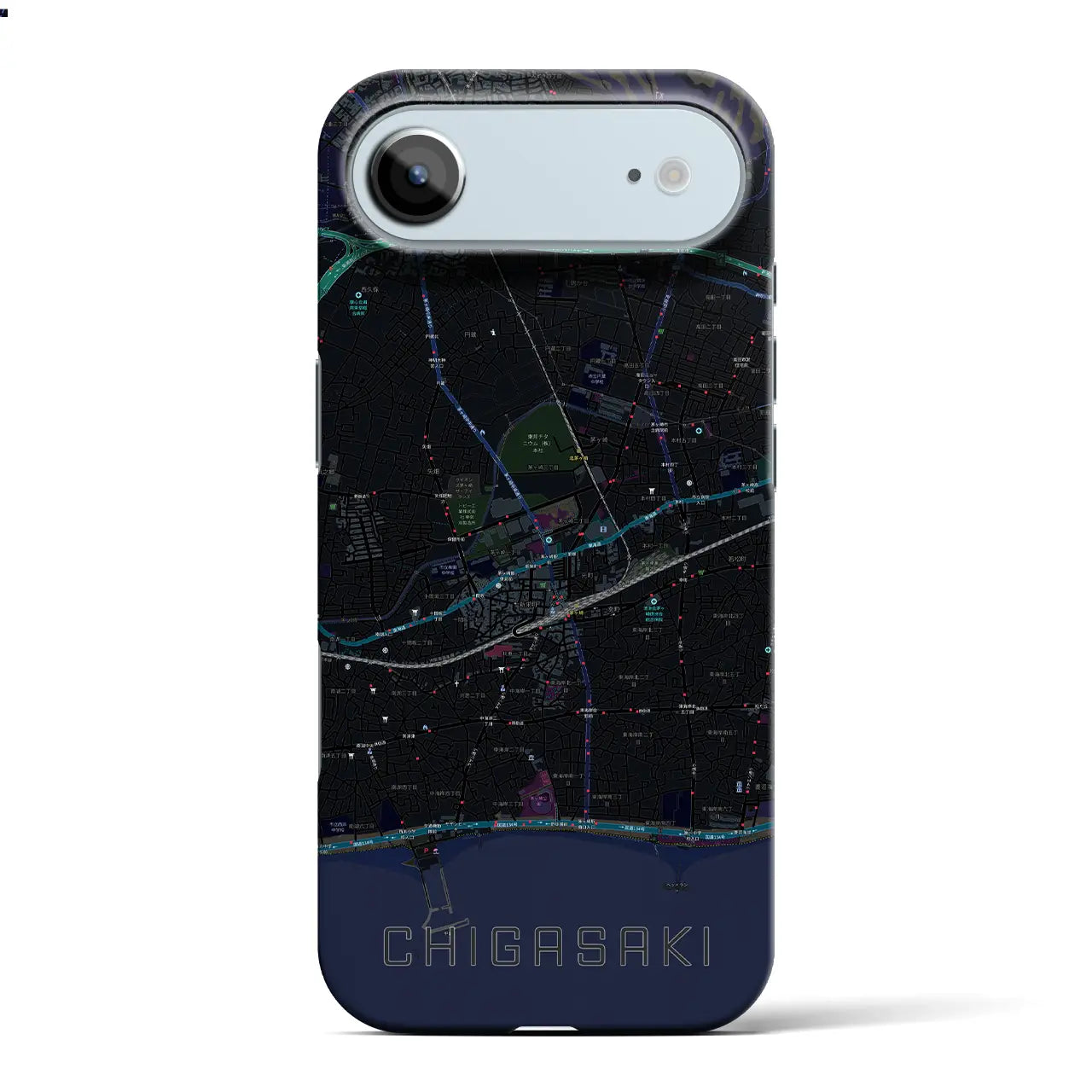 【茅ヶ崎2(神奈川県)】地図柄iPhoneケース(バックカバータイプ)