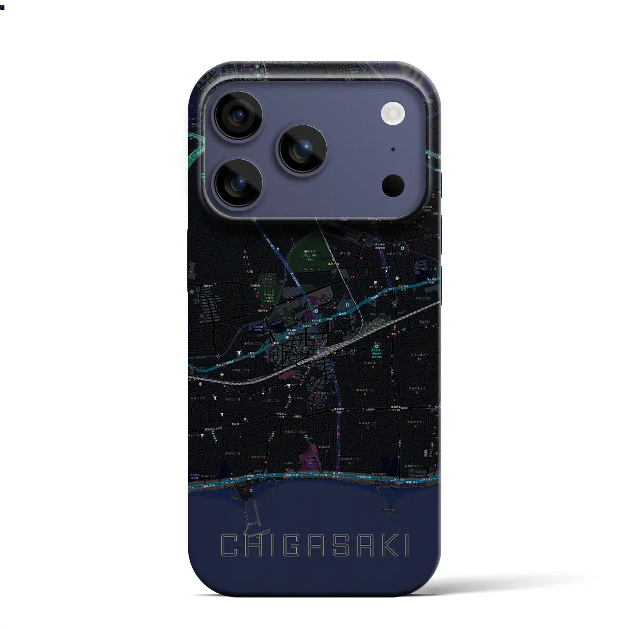 【茅ヶ崎2(神奈川県)】地図柄iPhoneケース(バックカバータイプ)