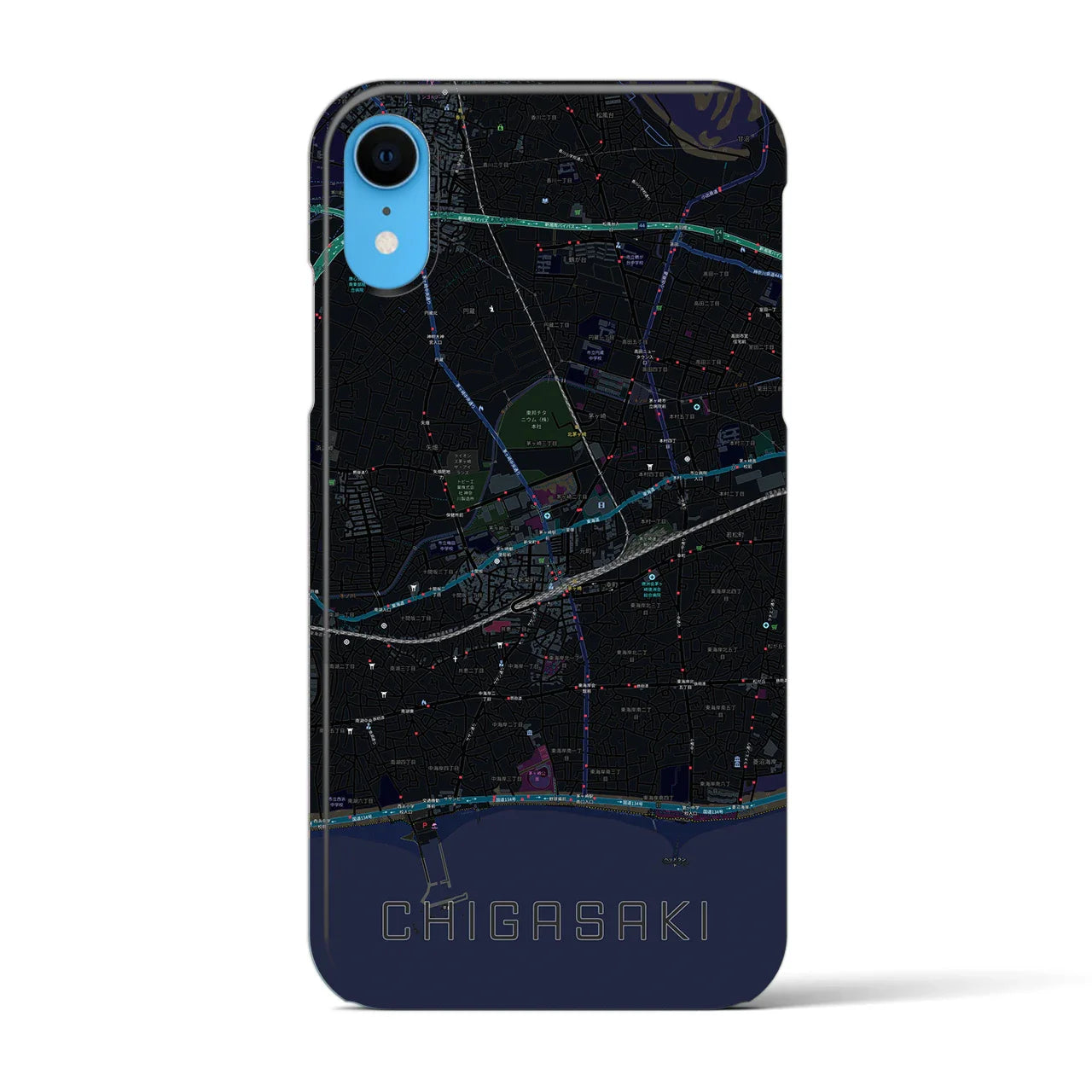 【茅ヶ崎2(神奈川県)】地図柄iPhoneケース(バックカバータイプ)