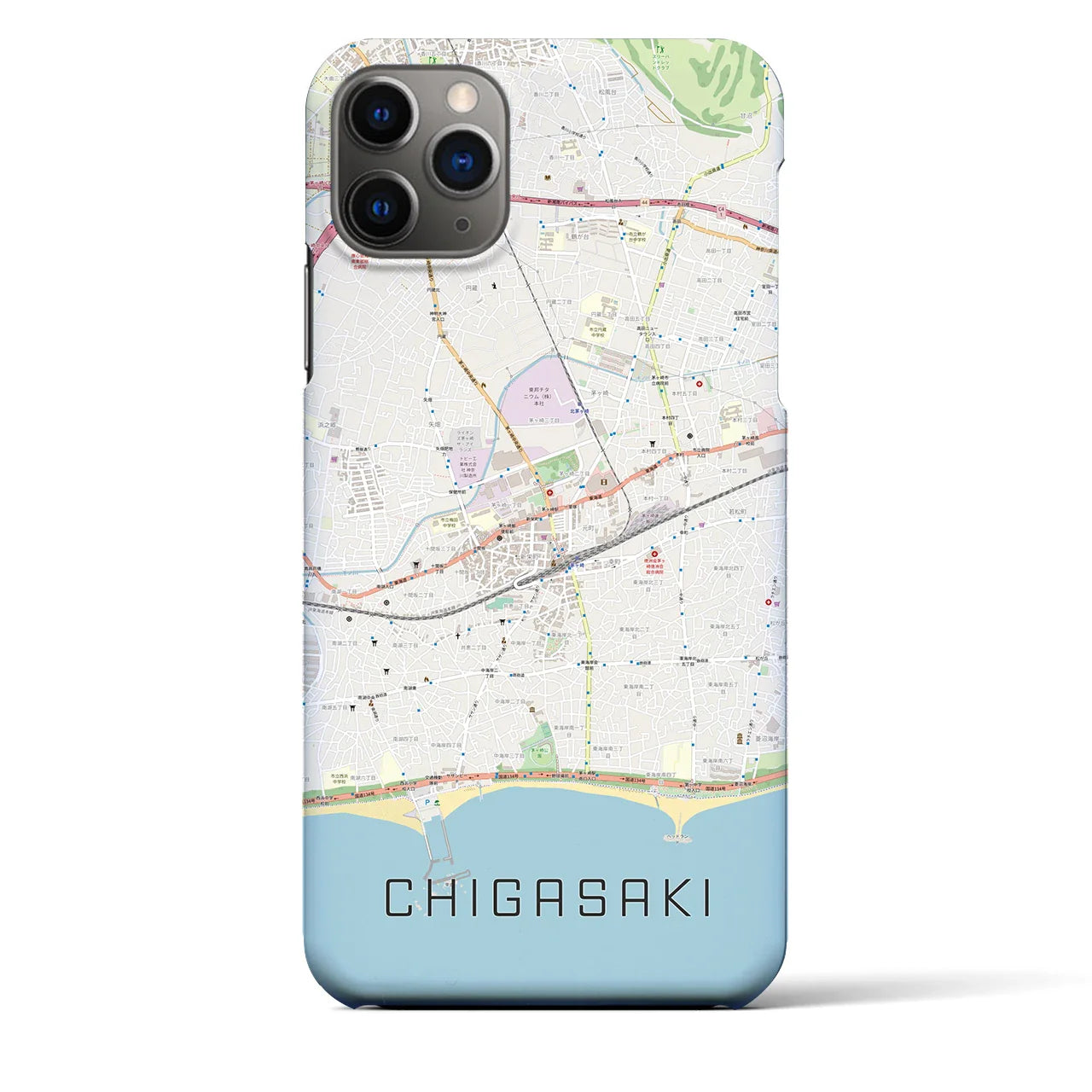 【茅ヶ崎2(神奈川県)】地図柄iPhoneケース(バックカバータイプ)