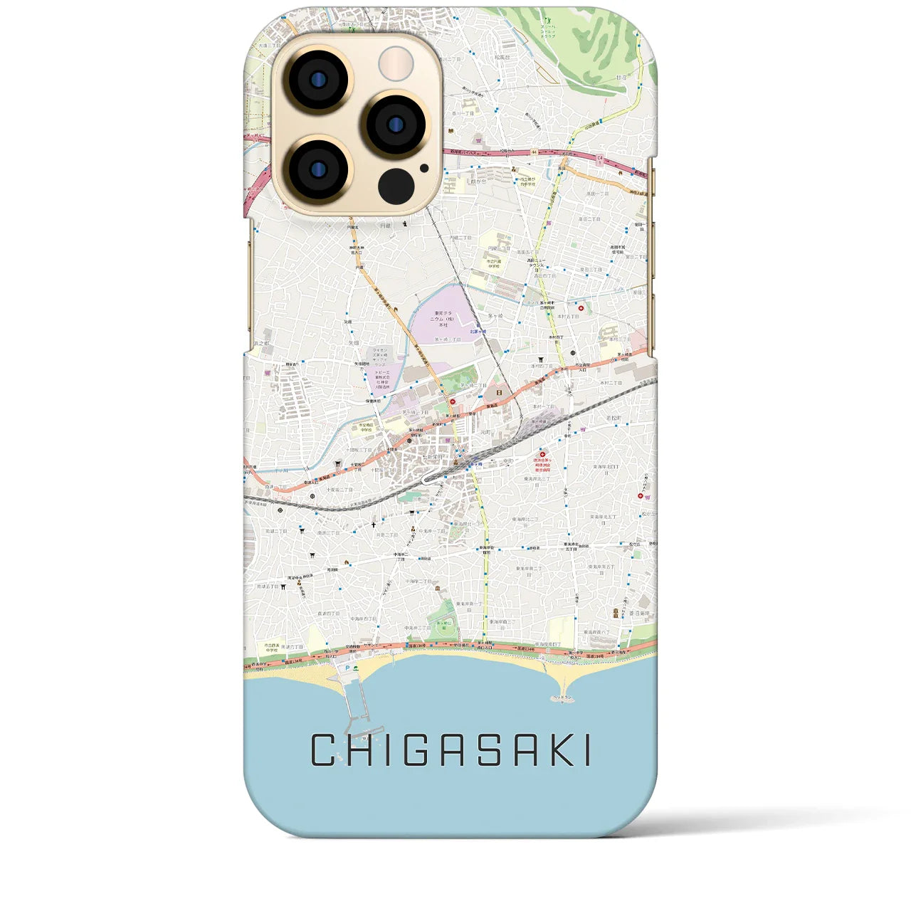 【茅ヶ崎2(神奈川県)】地図柄iPhoneケース(バックカバータイプ)