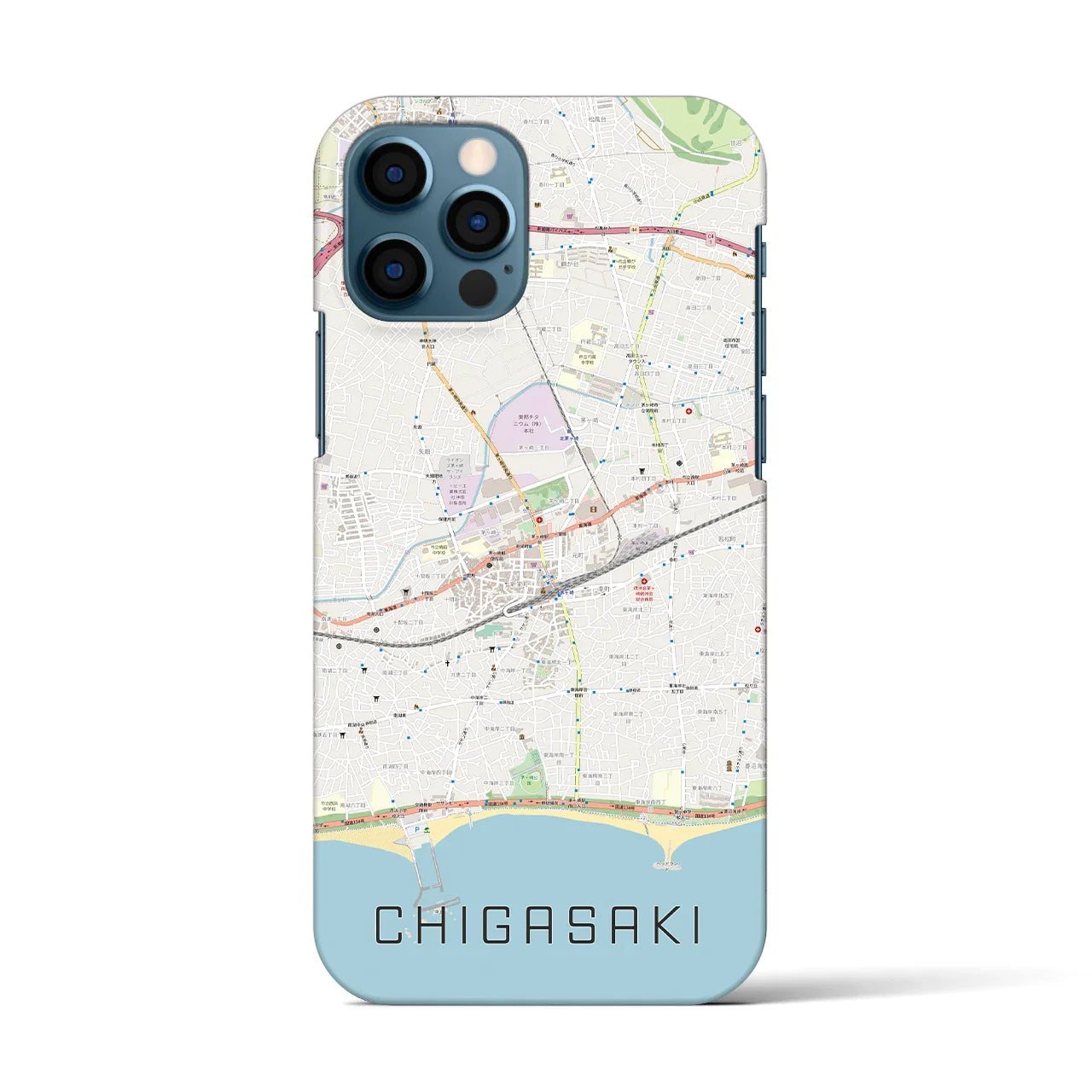 【茅ヶ崎2(神奈川県)】地図柄iPhoneケース(バックカバータイプ)