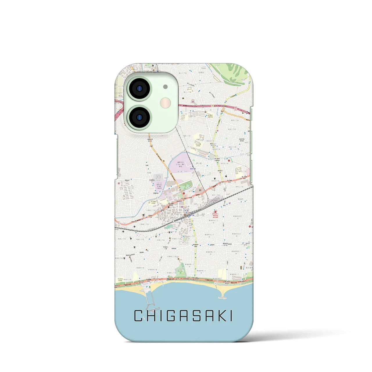 【茅ヶ崎2(神奈川県)】地図柄iPhoneケース(バックカバータイプ)