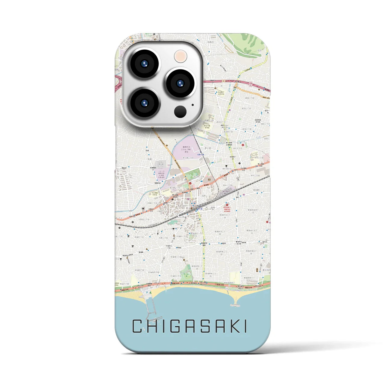 【茅ヶ崎2(神奈川県)】地図柄iPhoneケース(バックカバータイプ)