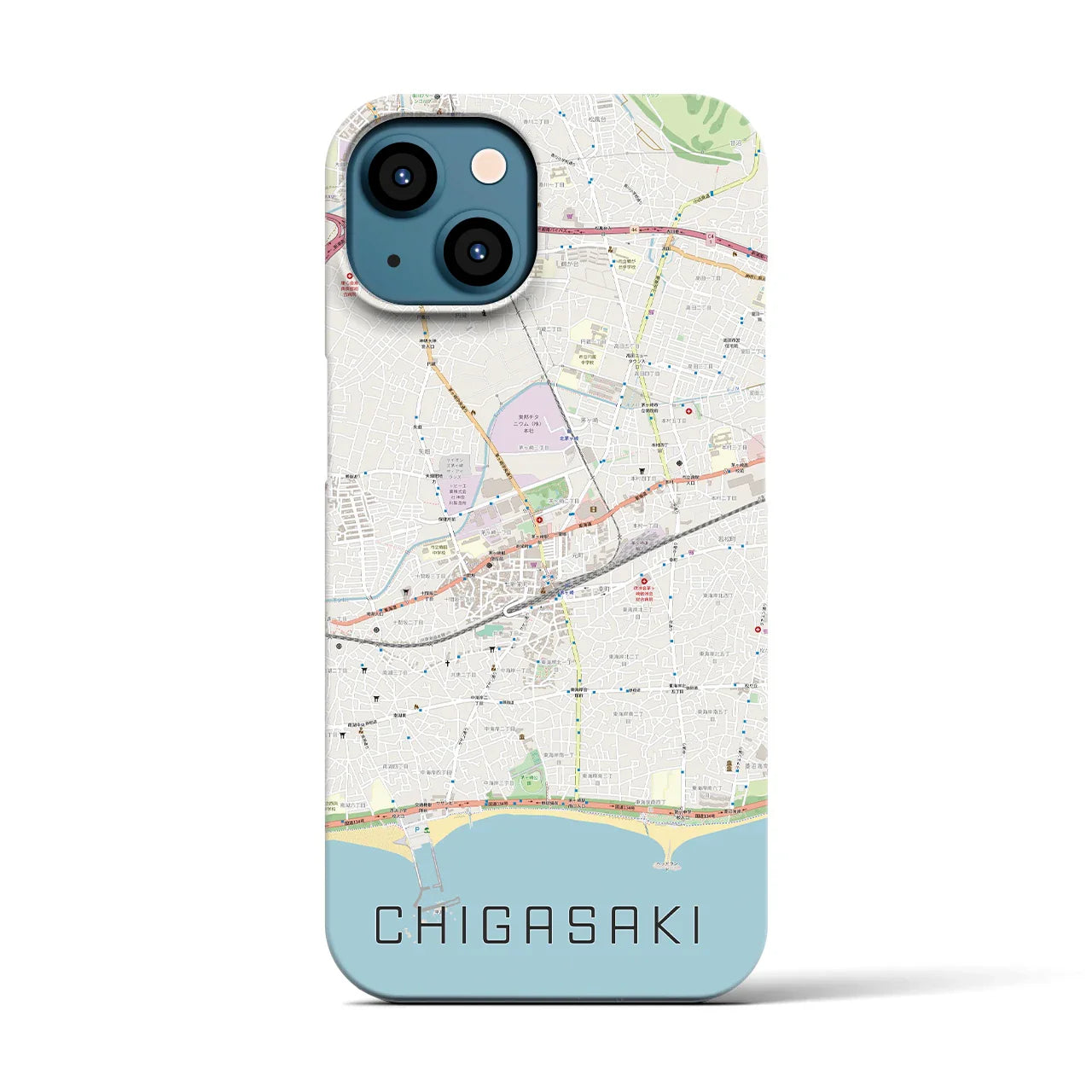 【茅ヶ崎2(神奈川県)】地図柄iPhoneケース(バックカバータイプ)