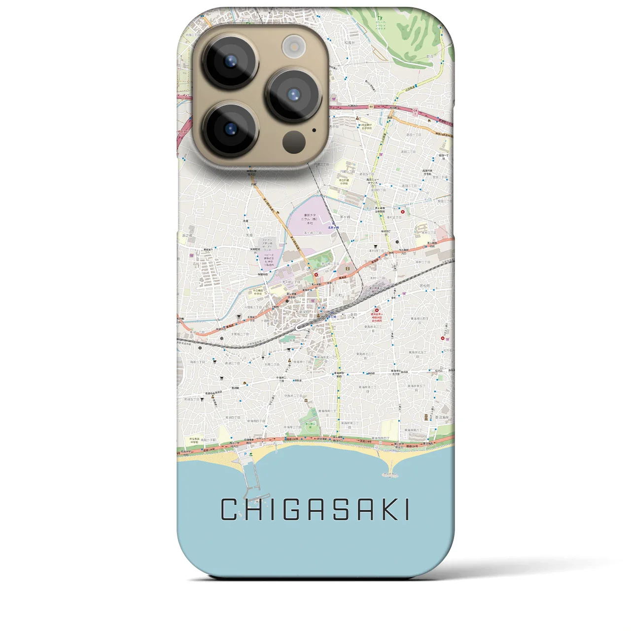【茅ヶ崎2(神奈川県)】地図柄iPhoneケース(バックカバータイプ)