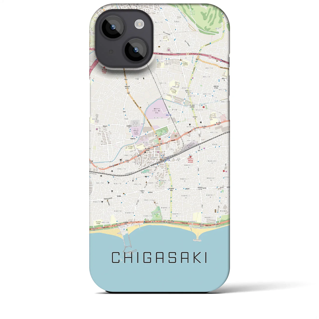 【茅ヶ崎2(神奈川県)】地図柄iPhoneケース(バックカバータイプ)