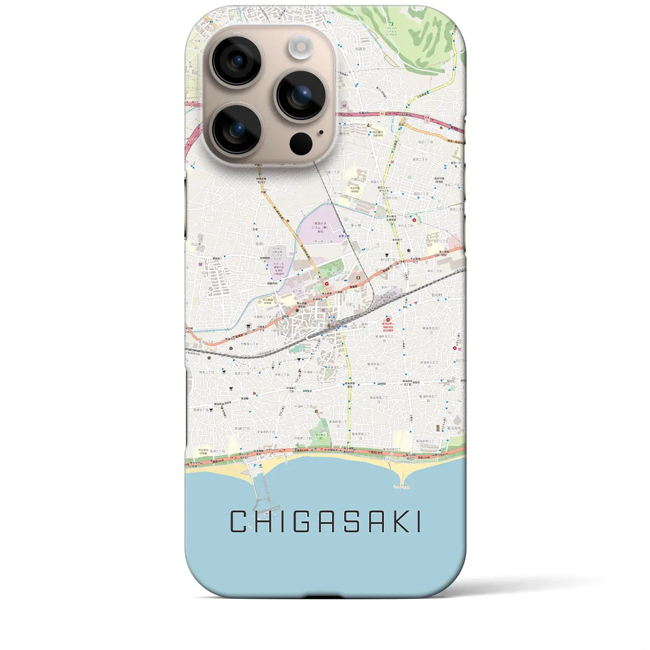 【茅ヶ崎2(神奈川県)】地図柄iPhoneケース(バックカバータイプ)
