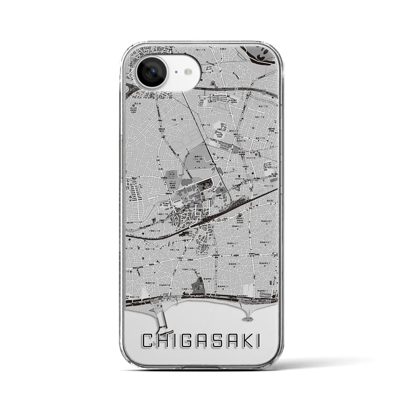 【茅ヶ崎2(神奈川県)】地図柄iPhoneケース(クリアタイプ)