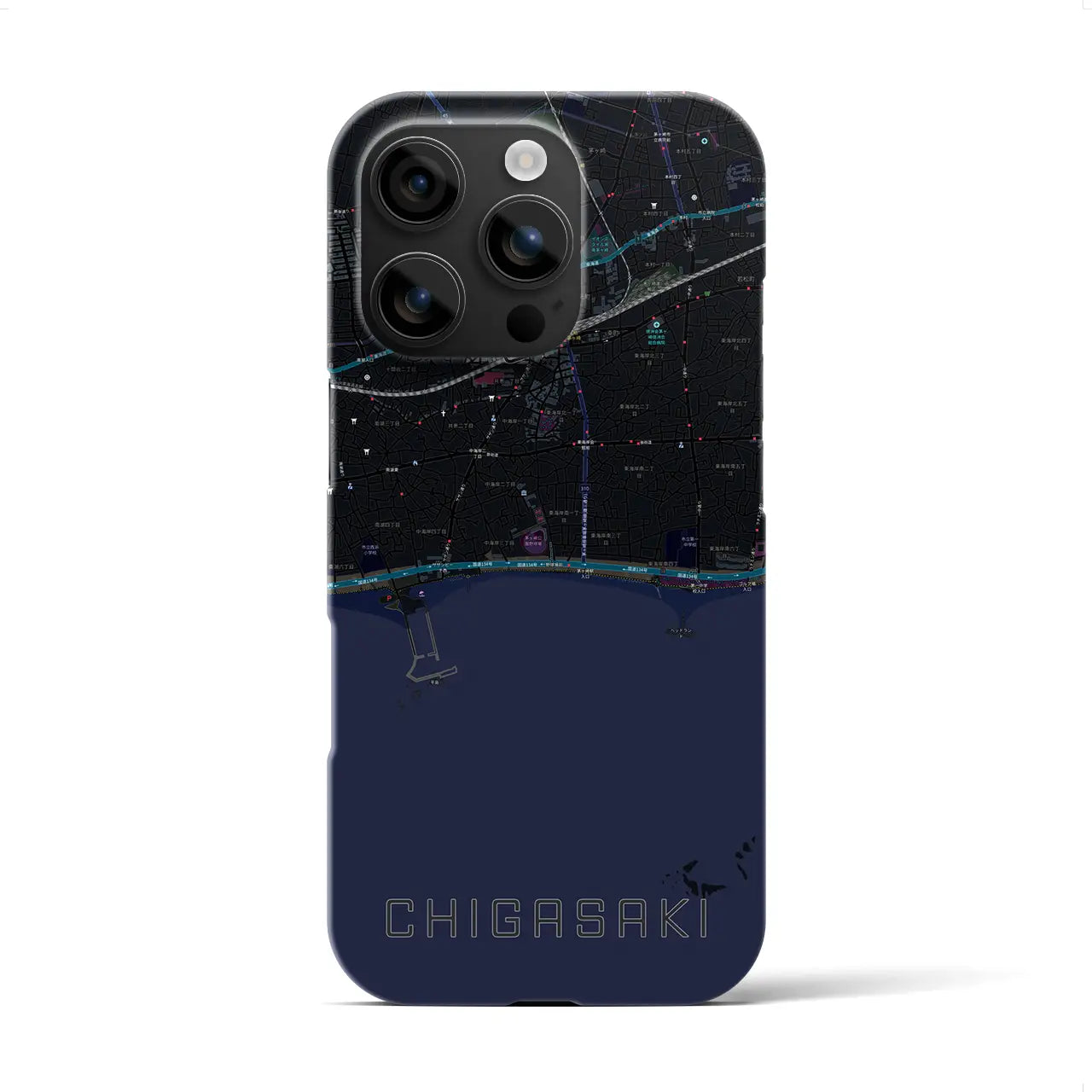 【茅ヶ崎(神奈川県)】地図柄iPhoneケース(バックカバータイプ)