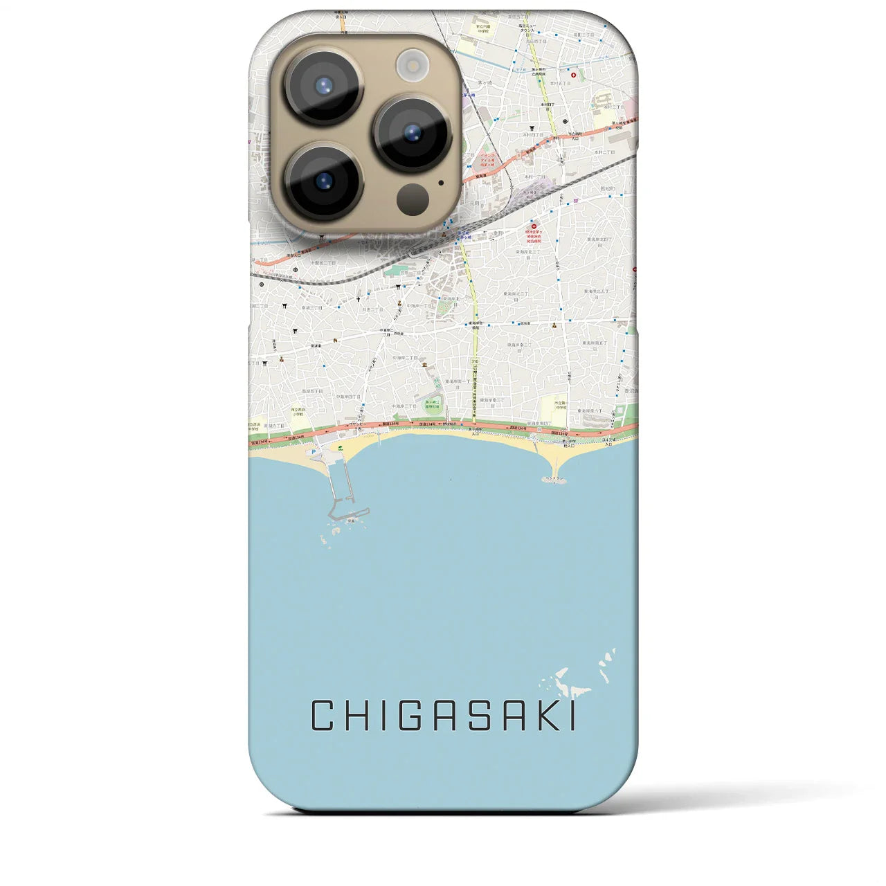 【茅ヶ崎(神奈川県)】地図柄iPhoneケース(バックカバータイプ)