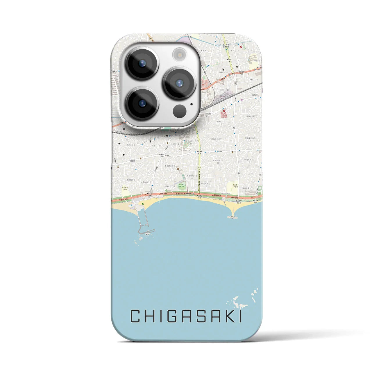 【茅ヶ崎(神奈川県)】地図柄iPhoneケース(バックカバータイプ)