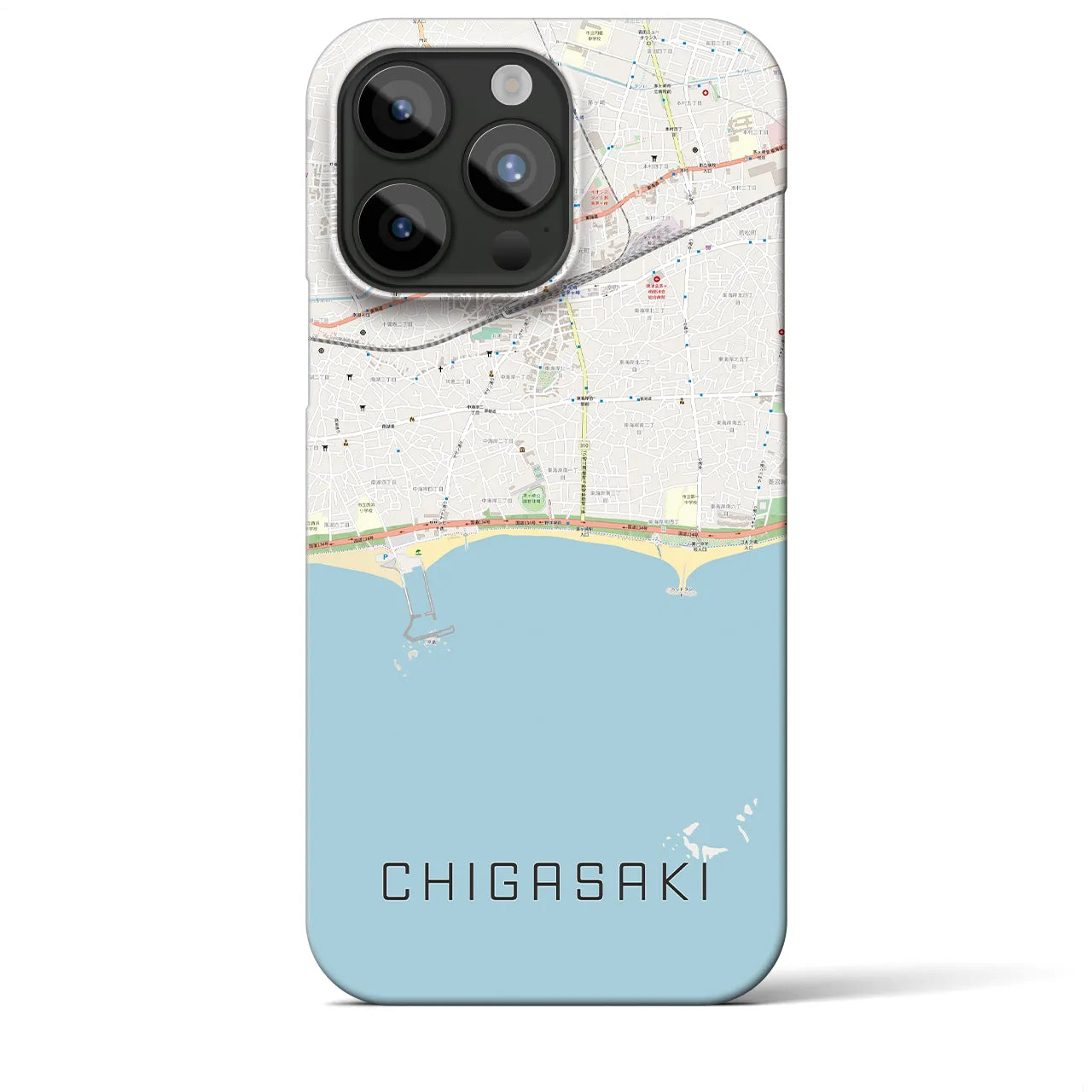 【茅ヶ崎(神奈川県)】地図柄iPhoneケース(バックカバータイプ)