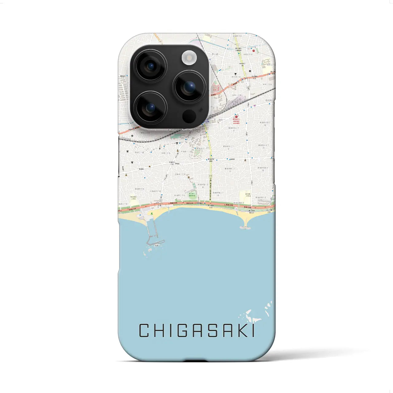 【茅ヶ崎(神奈川県)】地図柄iPhoneケース(バックカバータイプ)