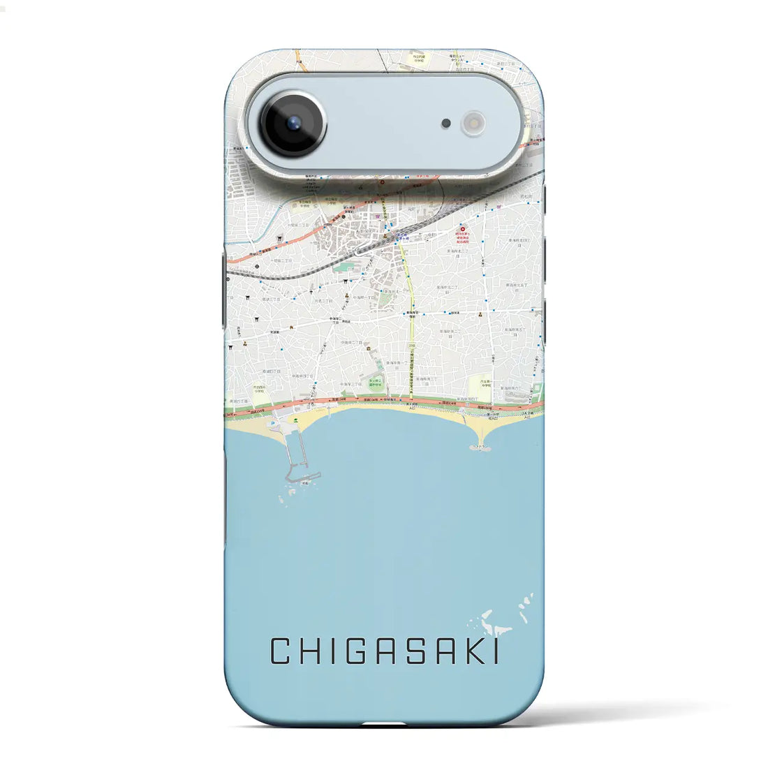 【茅ヶ崎(神奈川県)】地図柄iPhoneケース(バックカバータイプ)ナチュラル・iPhone 17 Pro Max 用