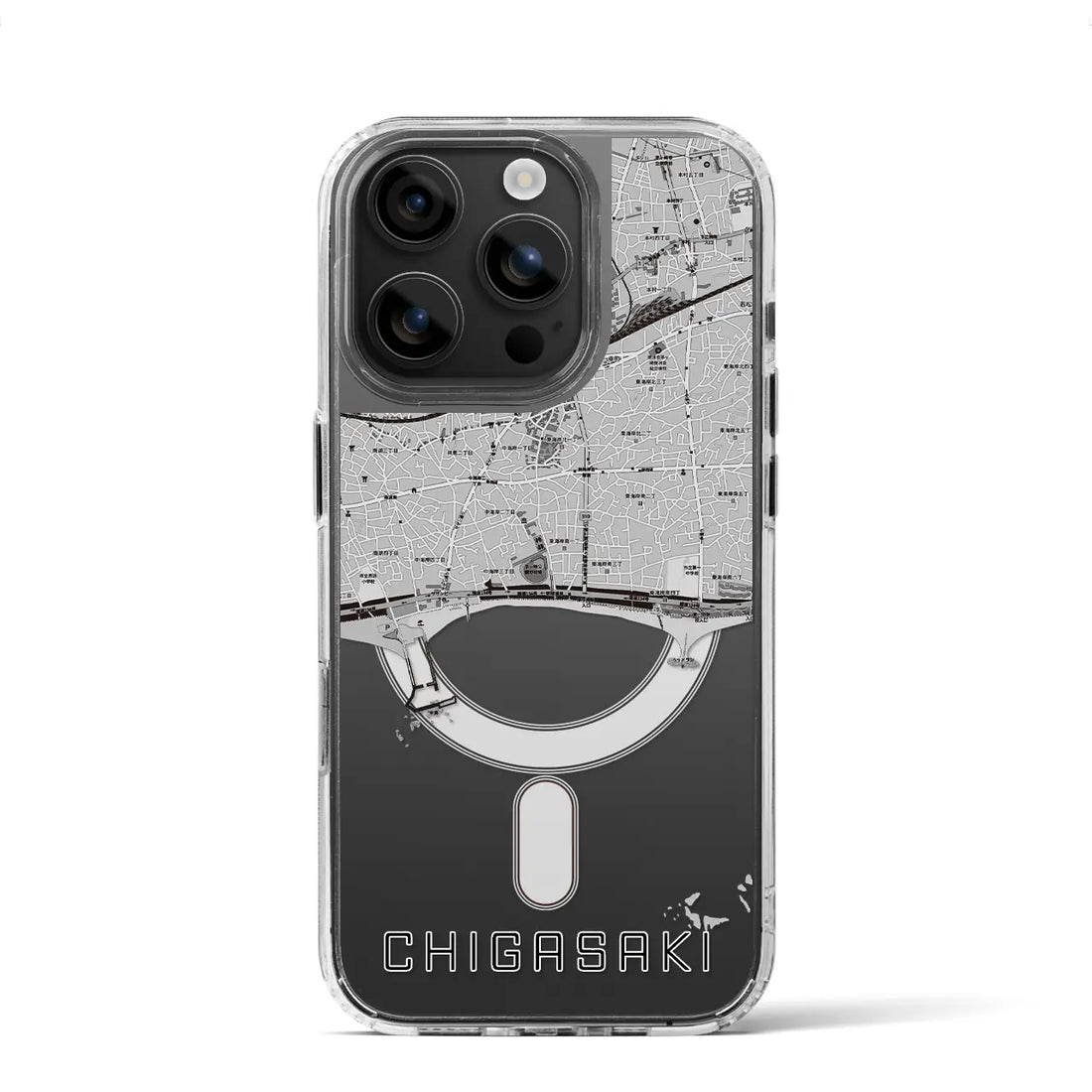 【茅ヶ崎(神奈川県)】地図柄iPhoneケース(MagSafeタイプ)