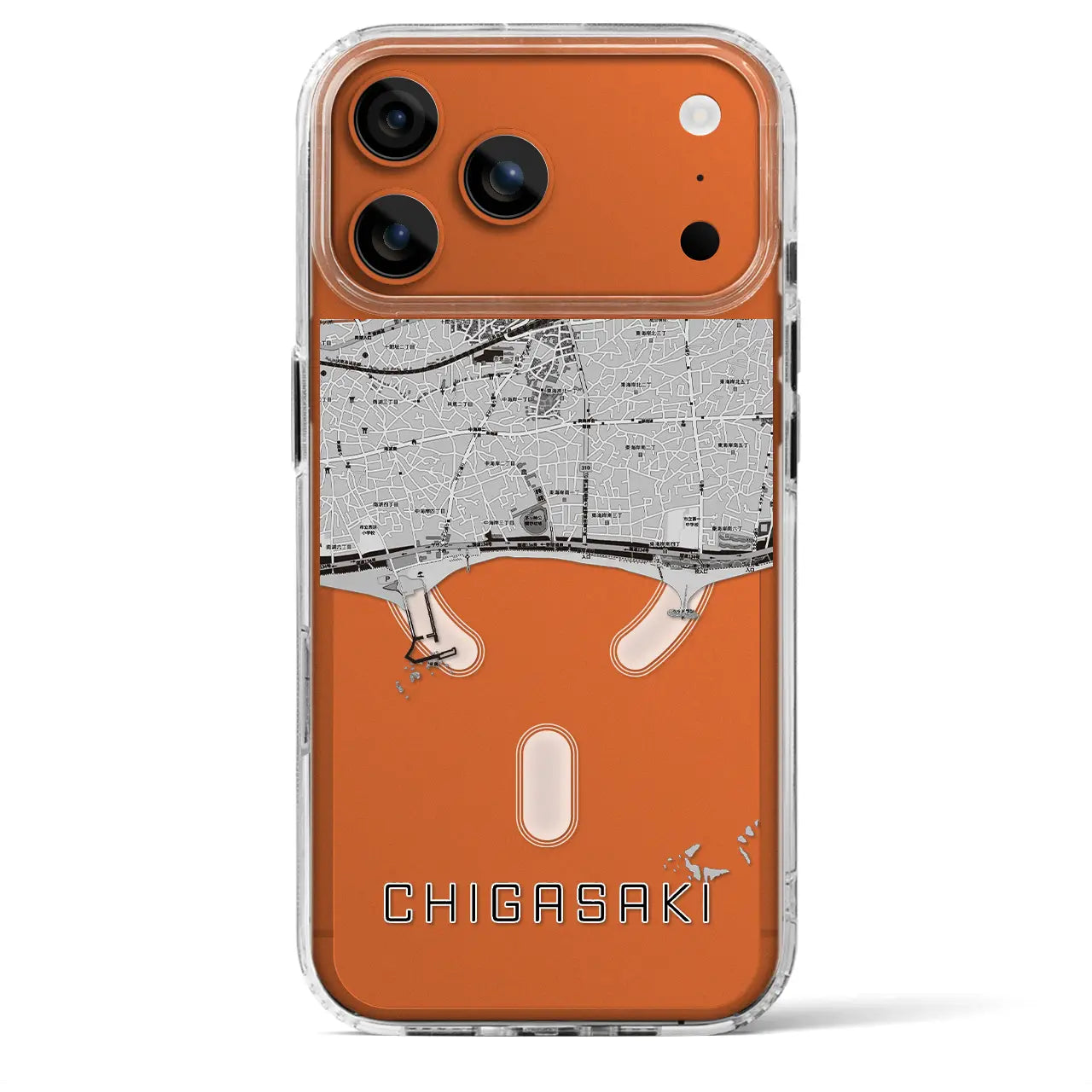 【茅ヶ崎(神奈川県)】地図柄iPhoneケース(MagSafeタイプ)