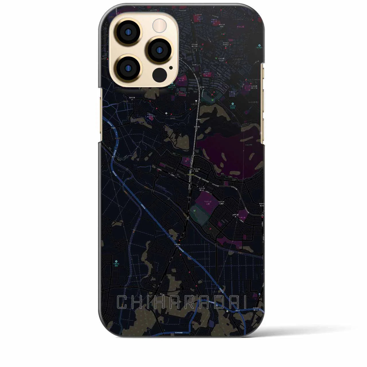 【ちはら台(千葉県)】地図柄iPhoneケース(バックカバータイプ)