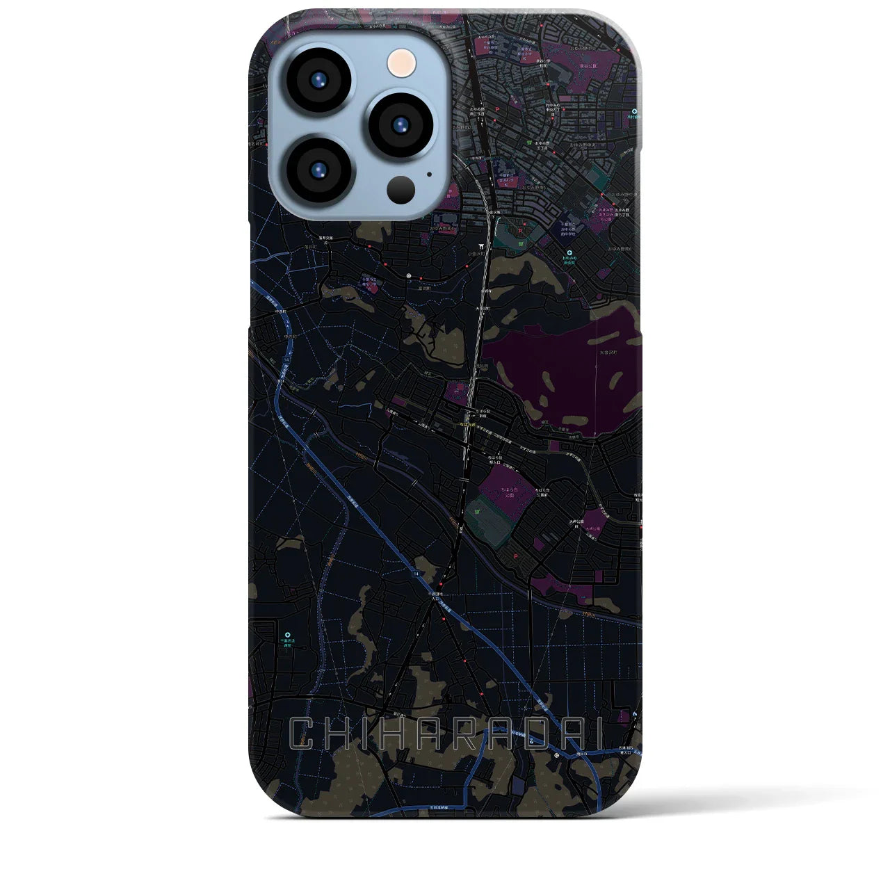【ちはら台(千葉県)】地図柄iPhoneケース(バックカバータイプ)