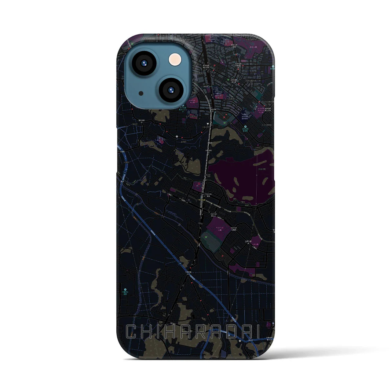 【ちはら台(千葉県)】地図柄iPhoneケース(バックカバータイプ)