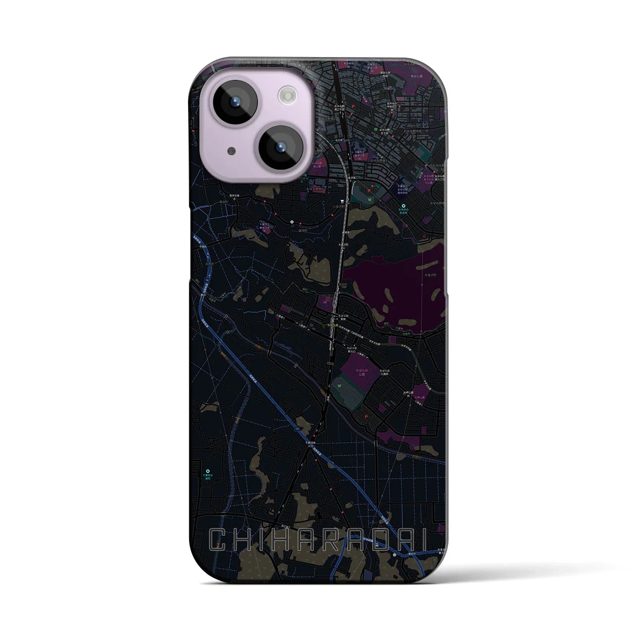 【ちはら台(千葉県)】地図柄iPhoneケース(バックカバータイプ)