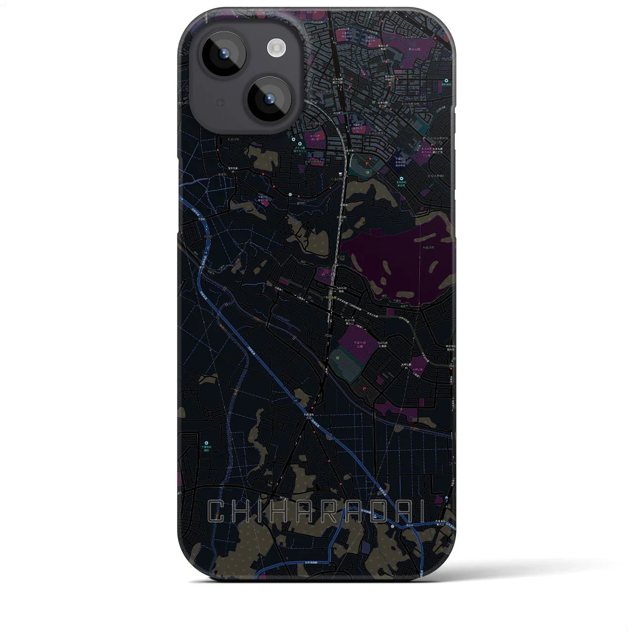 【ちはら台(千葉県)】地図柄iPhoneケース(バックカバータイプ)