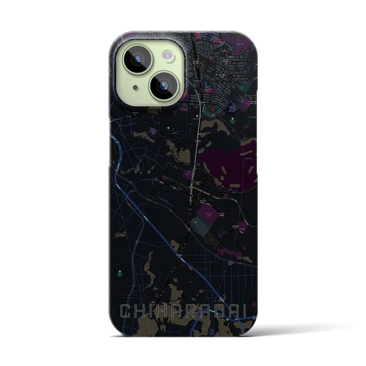 【ちはら台(千葉県)】地図柄iPhoneケース(バックカバータイプ)