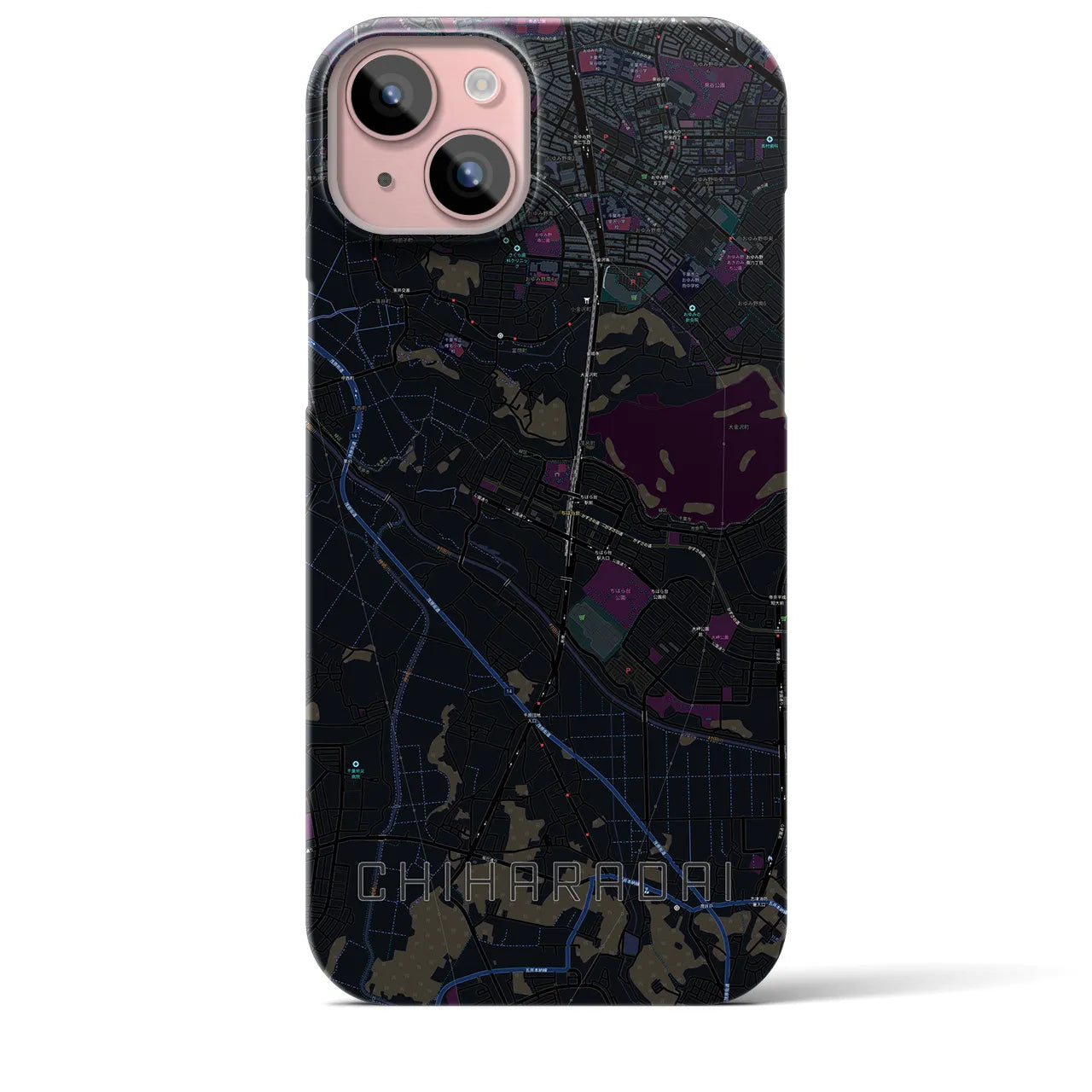 【ちはら台(千葉県)】地図柄iPhoneケース(バックカバータイプ)