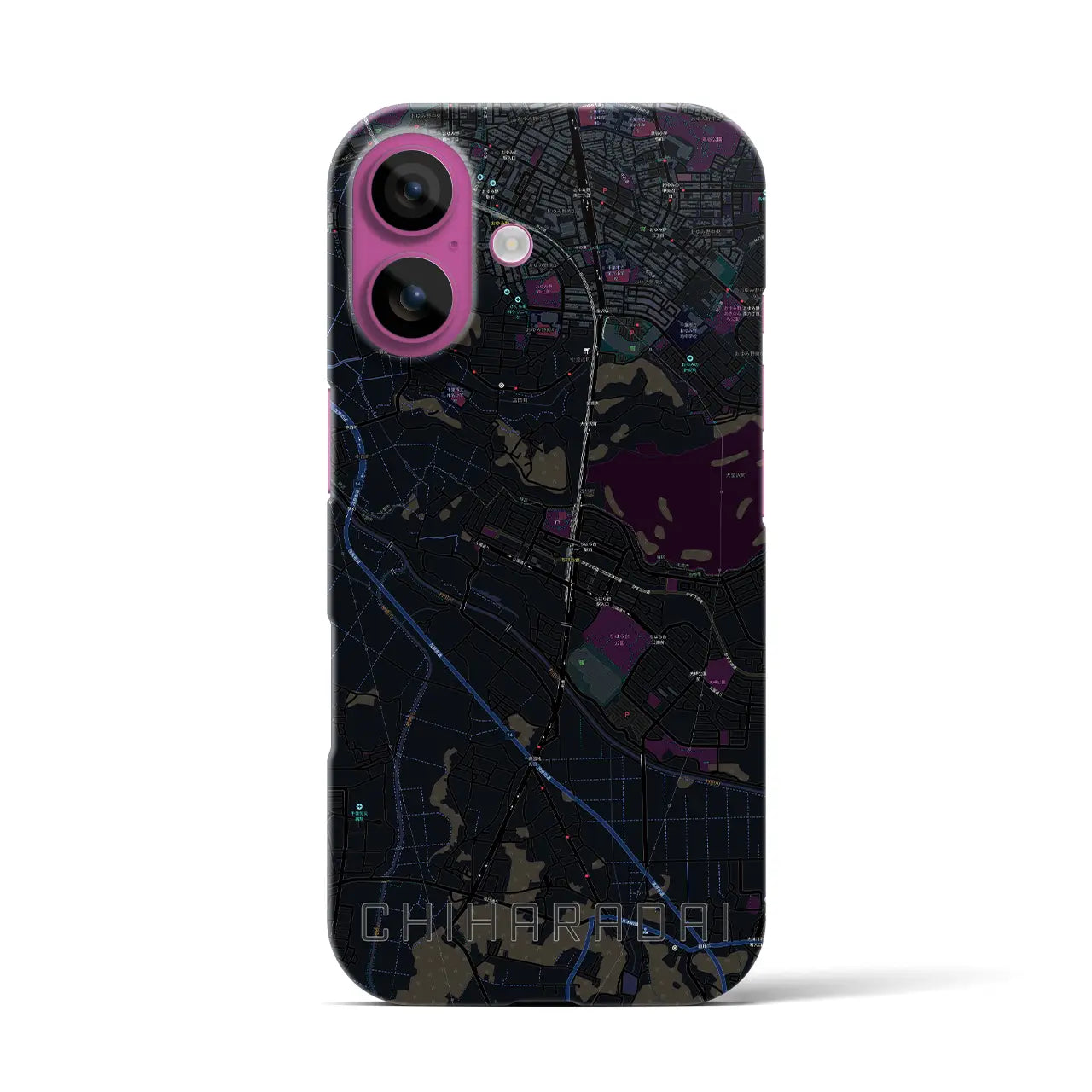 【ちはら台(千葉県)】地図柄iPhoneケース(バックカバータイプ)