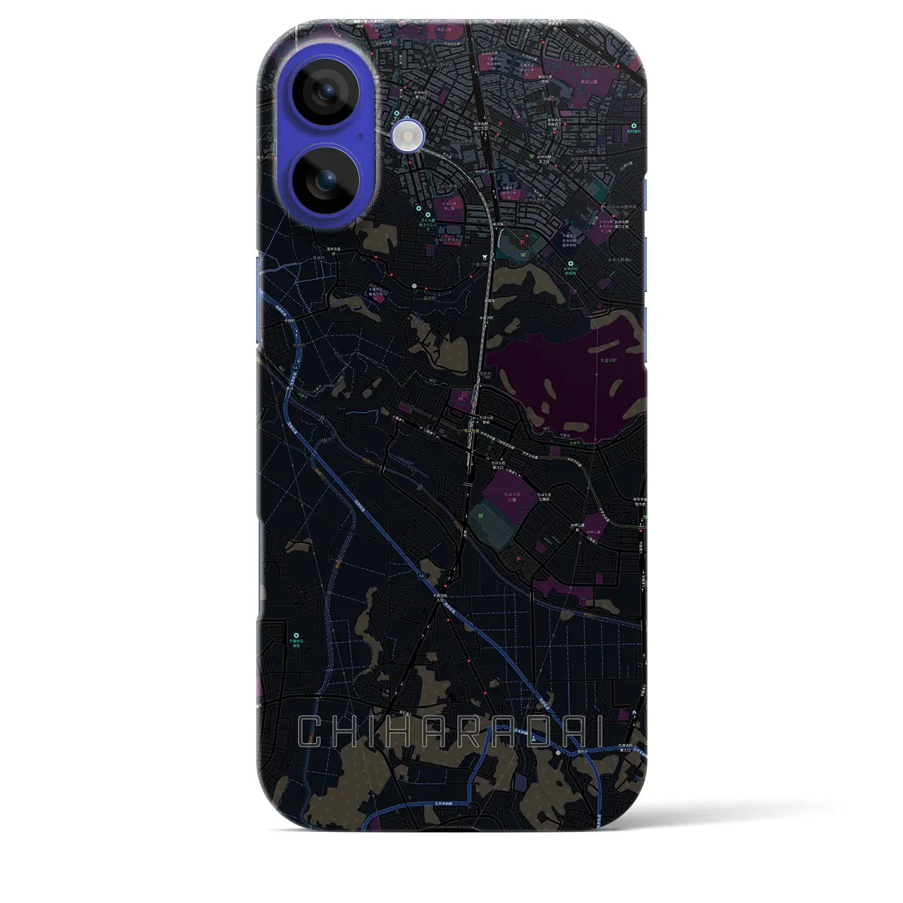 【ちはら台(千葉県)】地図柄iPhoneケース(バックカバータイプ)