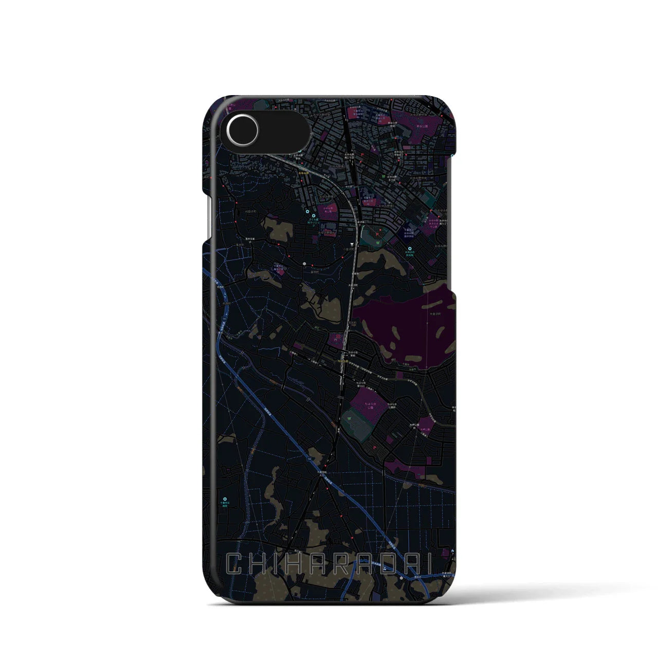 【ちはら台(千葉県)】地図柄iPhoneケース(バックカバータイプ)
