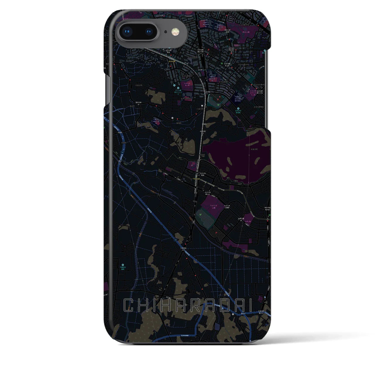 【ちはら台(千葉県)】地図柄iPhoneケース(バックカバータイプ)