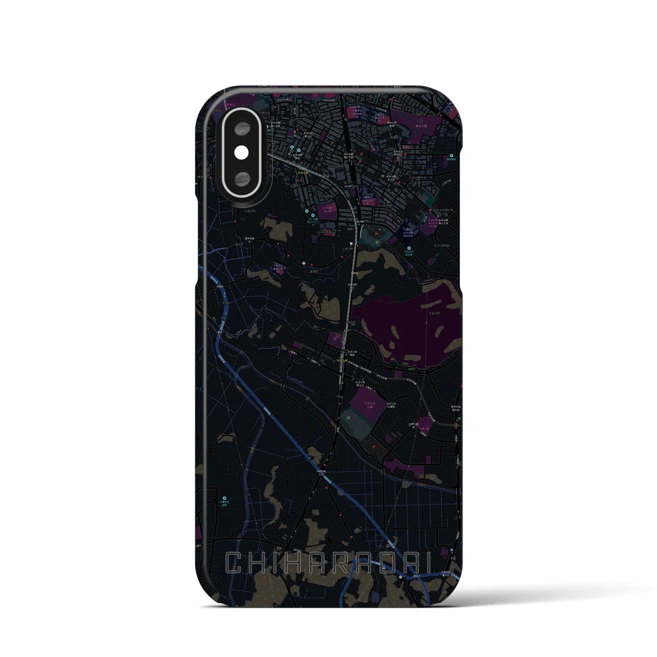 【ちはら台(千葉県)】地図柄iPhoneケース(バックカバータイプ)