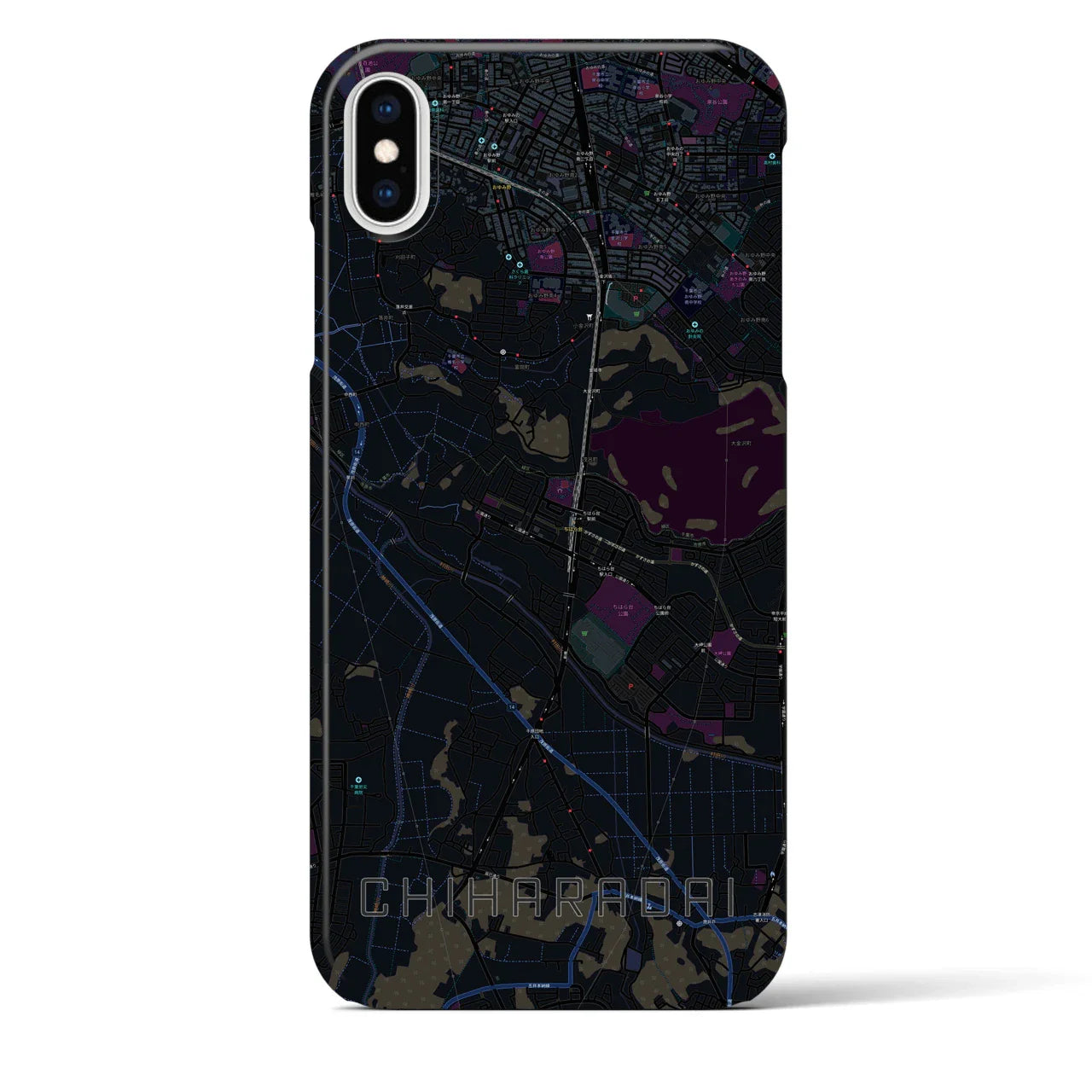 【ちはら台(千葉県)】地図柄iPhoneケース(バックカバータイプ)