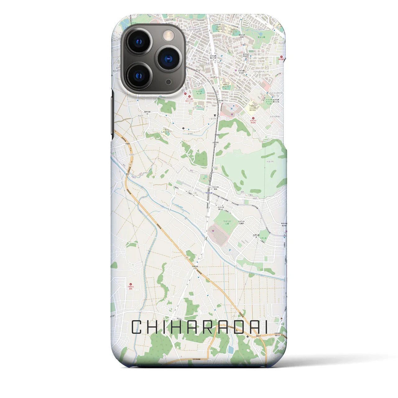 【ちはら台(千葉県)】地図柄iPhoneケース(バックカバータイプ)