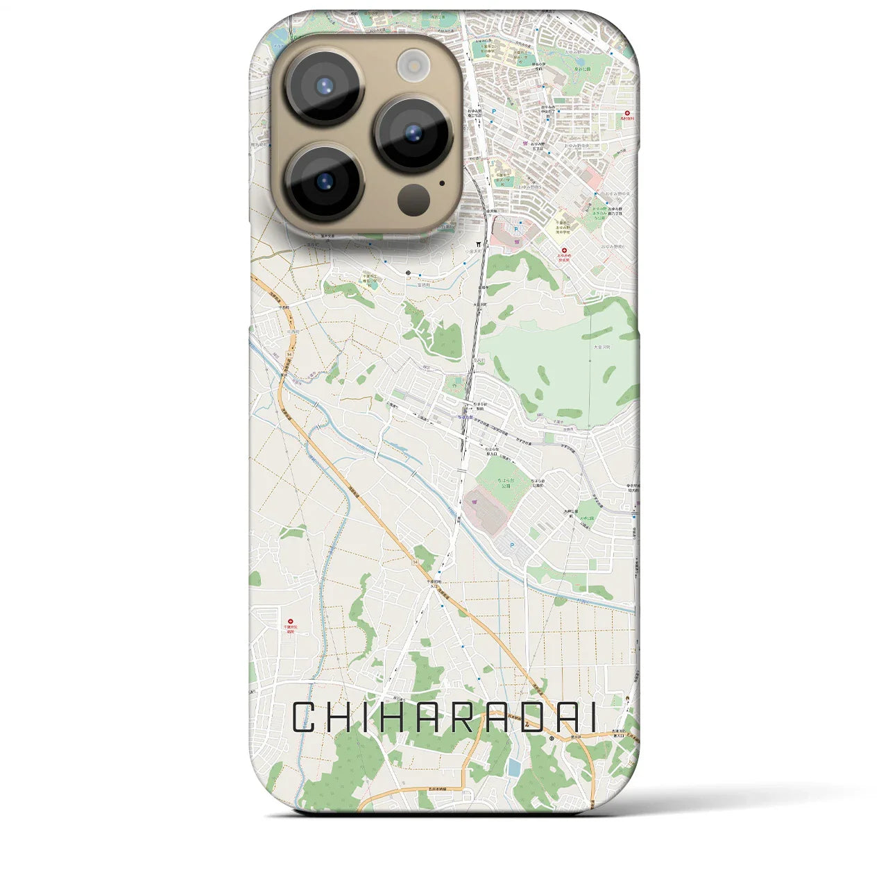 【ちはら台(千葉県)】地図柄iPhoneケース(バックカバータイプ)