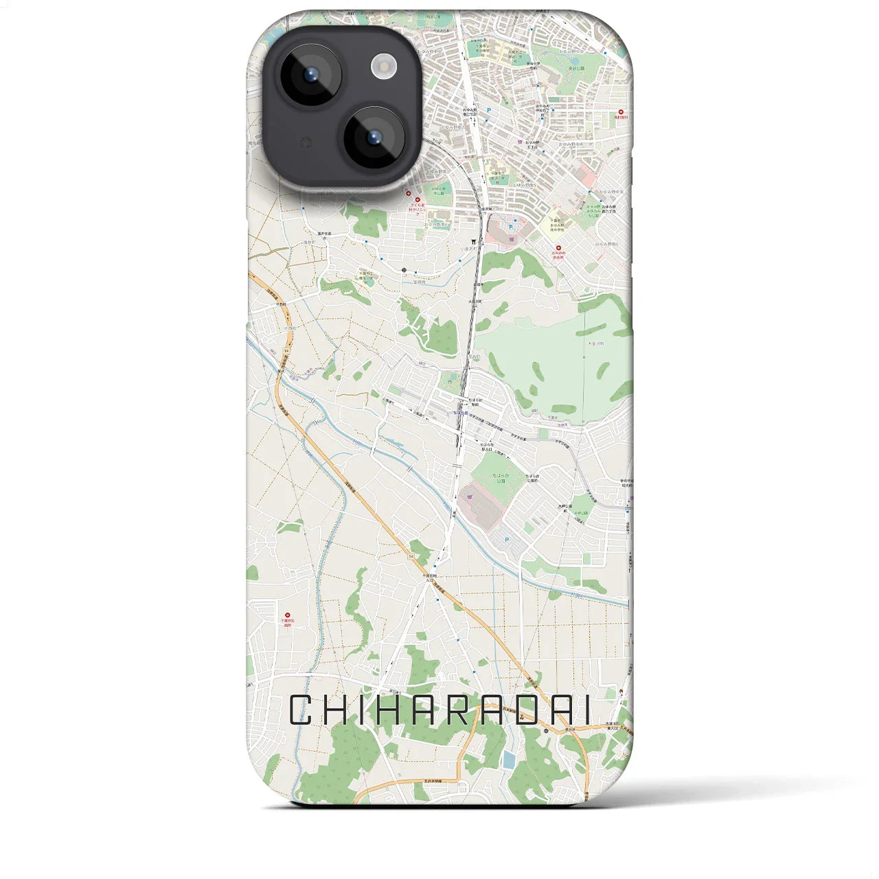 【ちはら台(千葉県)】地図柄iPhoneケース(バックカバータイプ)