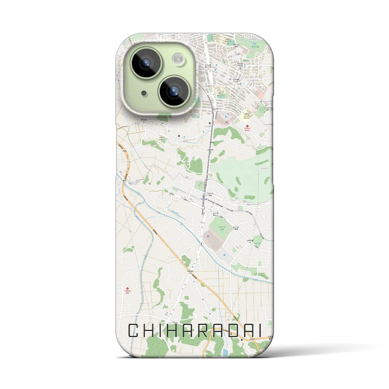 【ちはら台(千葉県)】地図柄iPhoneケース(バックカバータイプ)