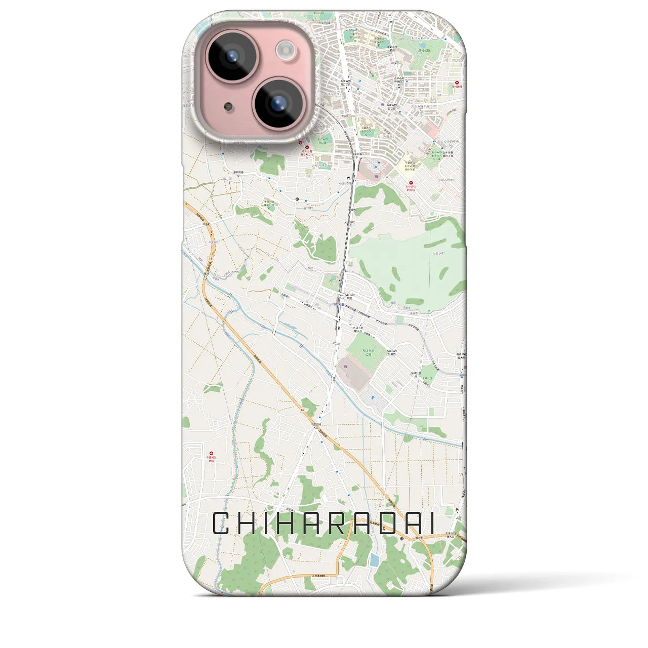 【ちはら台(千葉県)】地図柄iPhoneケース(バックカバータイプ)
