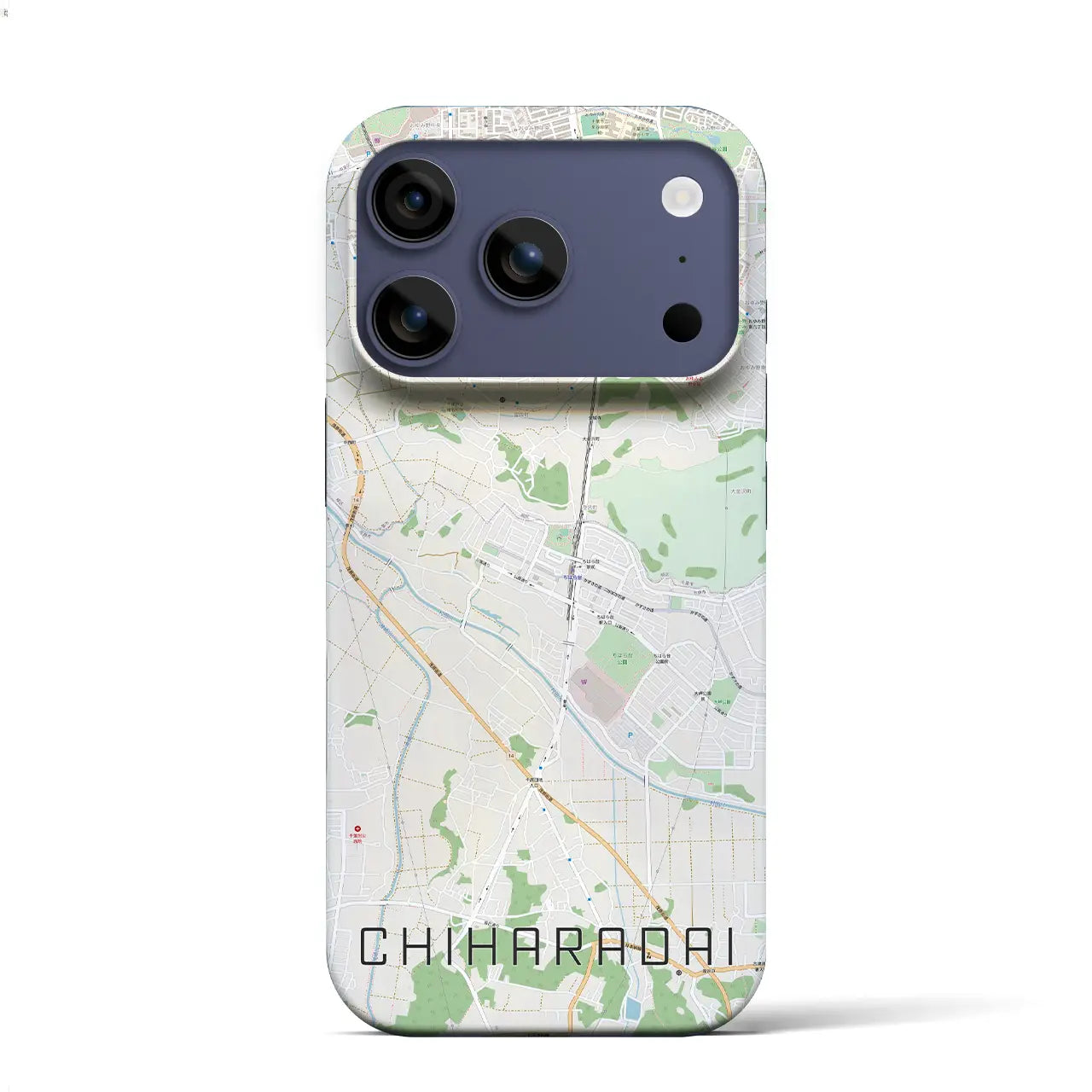 【ちはら台(千葉県)】地図柄iPhoneケース(バックカバータイプ)ナチュラル・iPhone 17 Pro Max 用