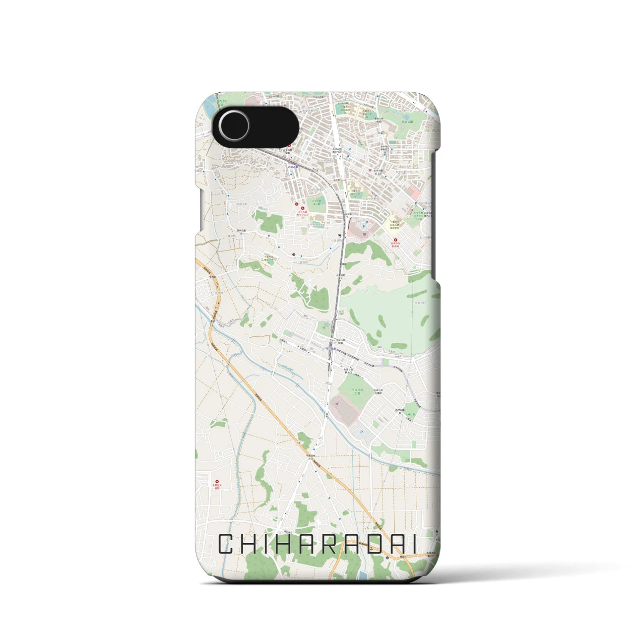 【ちはら台(千葉県)】地図柄iPhoneケース(バックカバータイプ)
