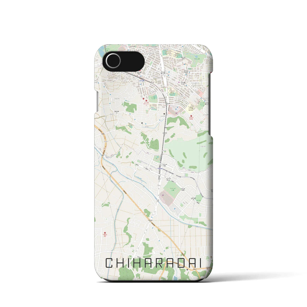 【ちはら台(千葉県)】地図柄iPhoneケース(バックカバータイプ)