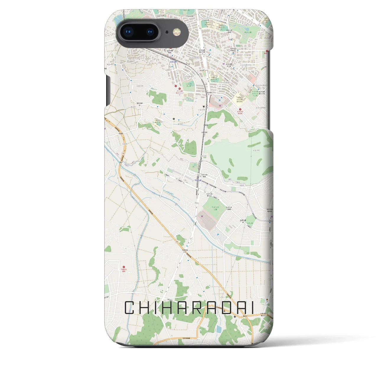 【ちはら台(千葉県)】地図柄iPhoneケース(バックカバータイプ)